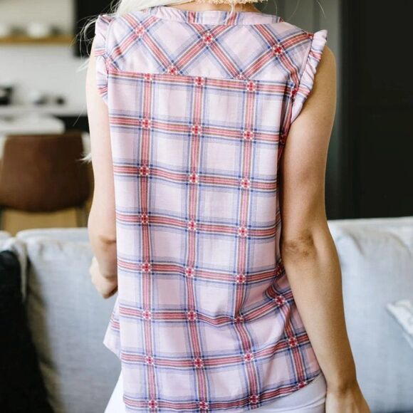 3 For $20 Ninexis Pink Sleeveless Blouse 0054 - Picture 5 of 7